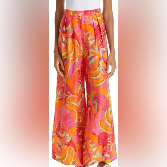 Farm Rio Fruit Brush Twill Wide-Leg Pants XS - Picture 3 of 8